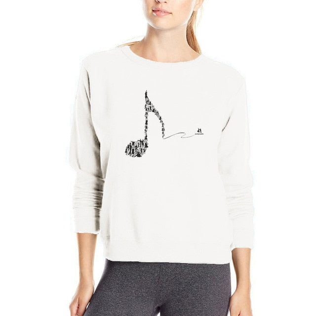 Music Note Casual Sweatshirt