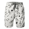 Music Notes White Short Pants