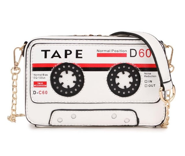 Tape Shape Leather Mini Handbag