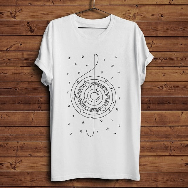 Solar System Music Treble Clef T-shirt
