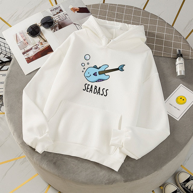 Fish Guitar Graphic Hoodie