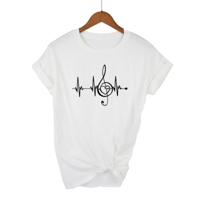 Heart Beat Treble Clef T-shirt