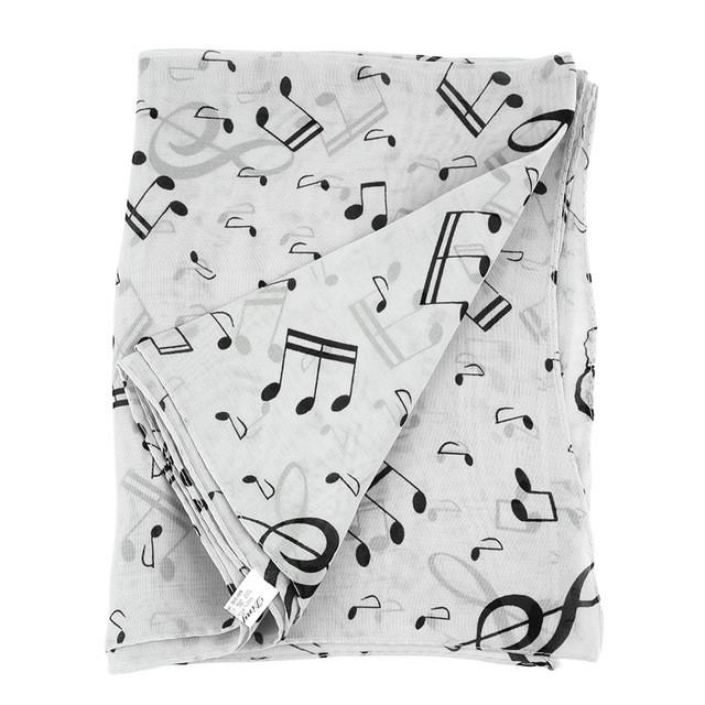 Musical Note Chiffon Scarves - Artistic Pod