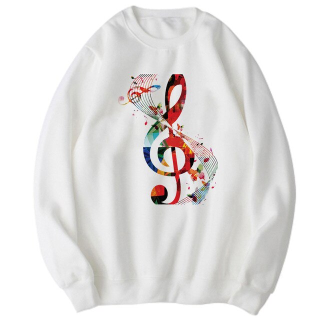 Colorful Rainbow Music Notes Sweatshirt