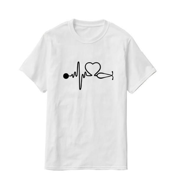 Heart Women Headset Music T-Shirt - Artistic Pod