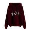 Music Note Long Sleeve Hoodie