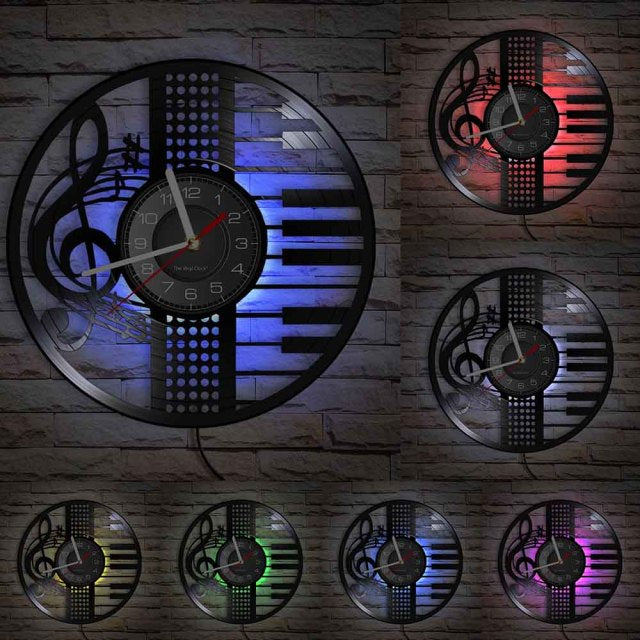 Treble Clef Music LED Wall Clock