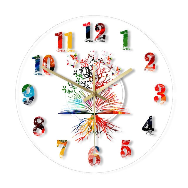 Colorful Art Music Notes Wall Clock