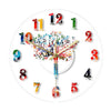Colorful Art Music Notes Wall Clock