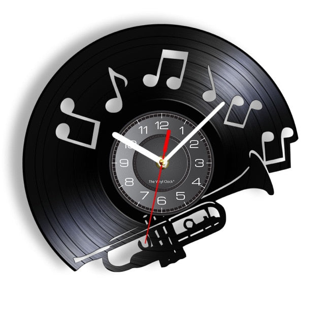 LED Trumpet Illuminated Wall Clock