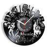 Music Silhouette Vinyl Wall Clock