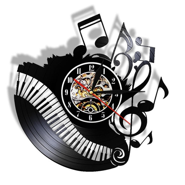 Music Notes Piano Art Wall Clock