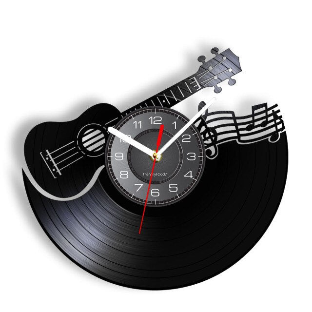 Guitar/Music Notes Wall Clock