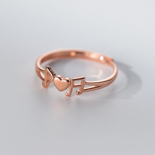 Music Note Love Adjustable Ring
