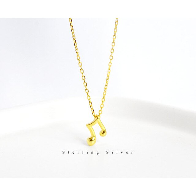 Tiny Eighth Note Necklace