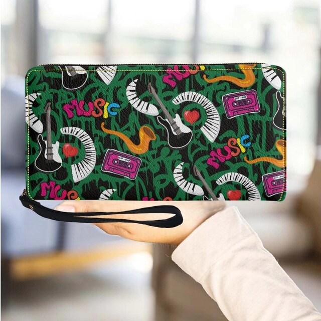Music Theme Printed Wallet