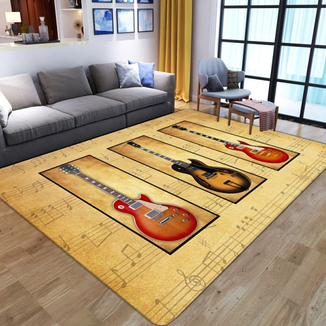 3D Music Area Rug - Guitars / 150x200cm - { shop_name }} - Review