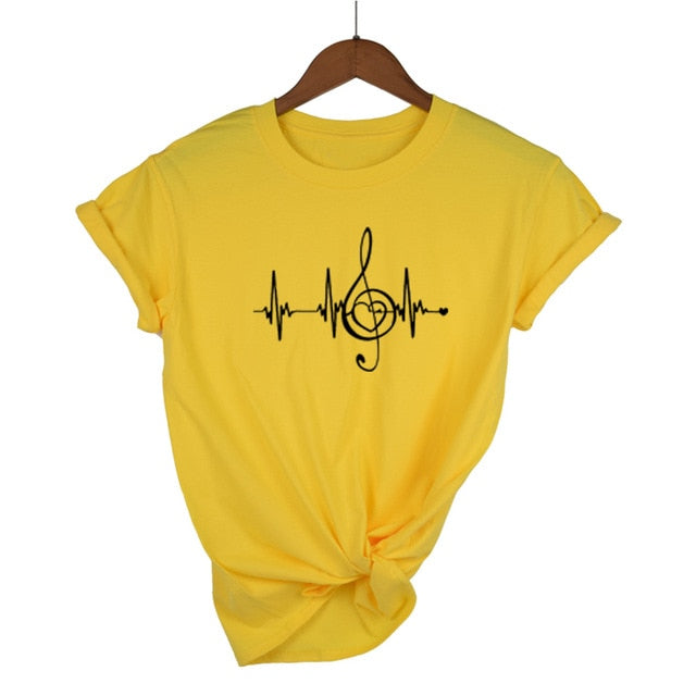 Heart Beat Treble Clef T-shirt
