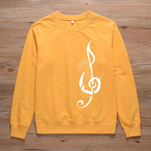 Rose Treble Clef Sweatshirt