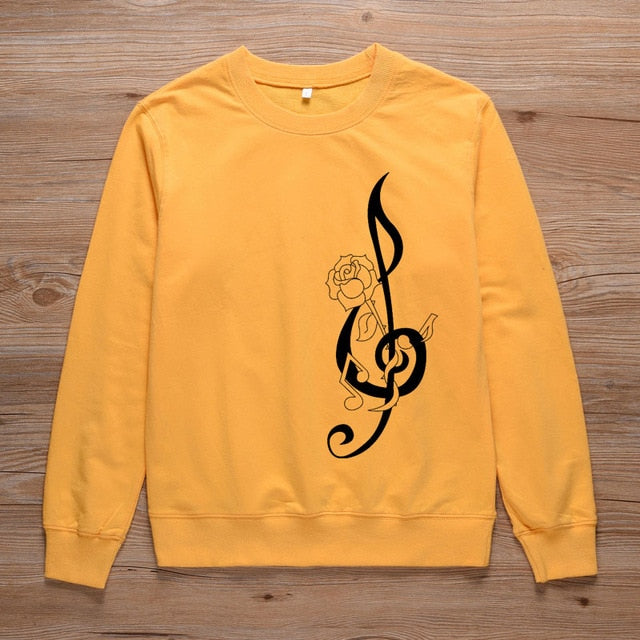 Rose Treble Clef Sweatshirt