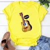 Summer Guitar Printing T-Shirt