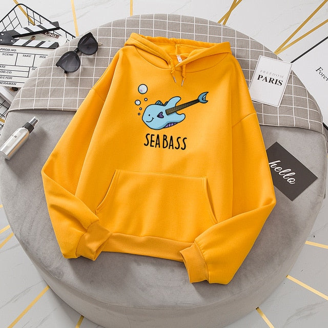 Fish Guitar Graphic Hoodie