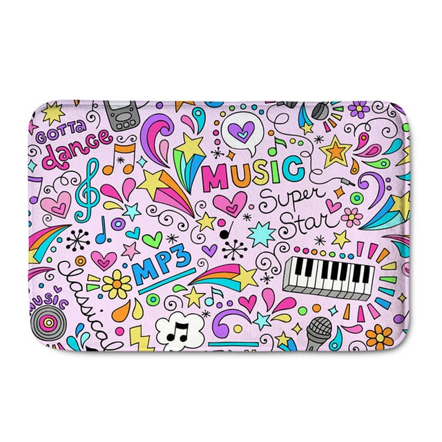 Colorful Music Doormat