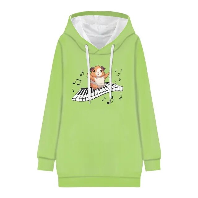 Mouse Piano Key Hoodie Dress