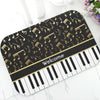 Golden Music Notes Piano keys Doormat