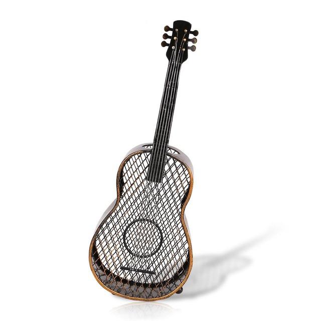 Handcrafts Metal Guitar Wine Cork Container