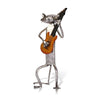 Guitar/Saxophone/Singing Cat Band Metal Figure