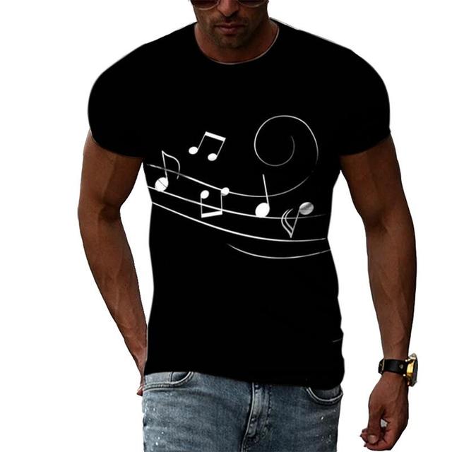Musical Note Pattern T-Shirt