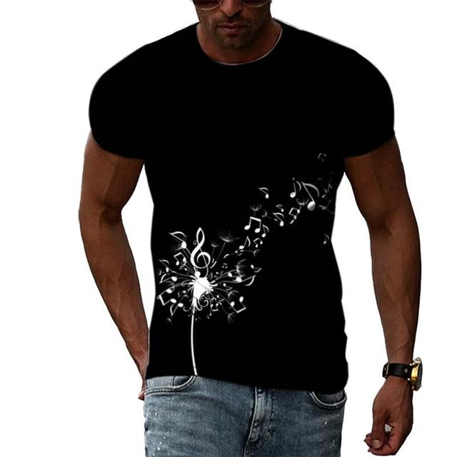 Musical Note Pattern T-Shirt