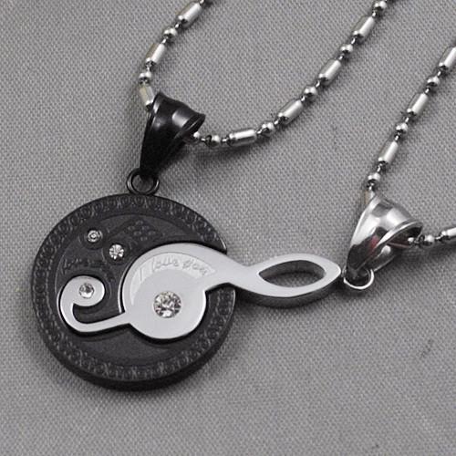 Treble Clef Interlocking Necklace - Artistic Pod