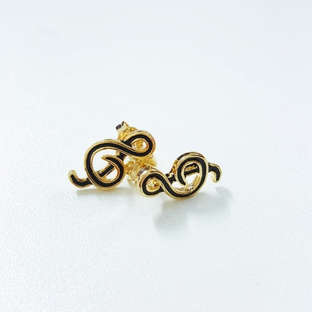 Treble Clef Music Note Earrings