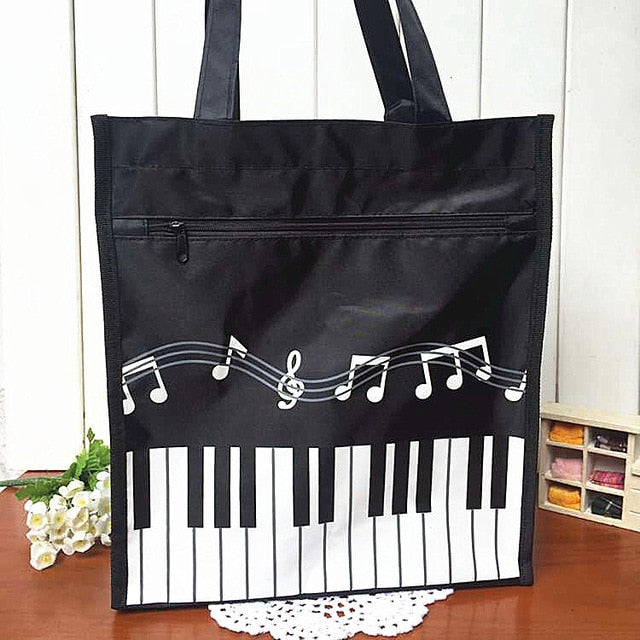 Piano Music Note Shopping Bag