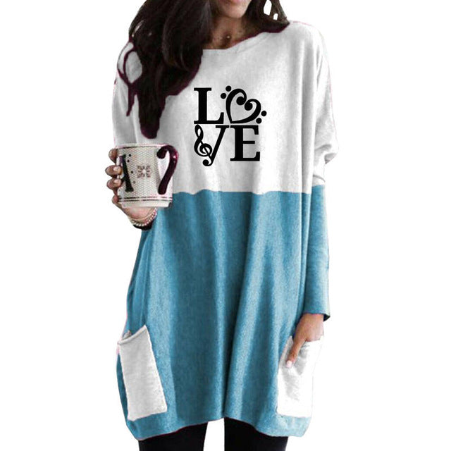 Love Music Notes Heart Sweatshirt
