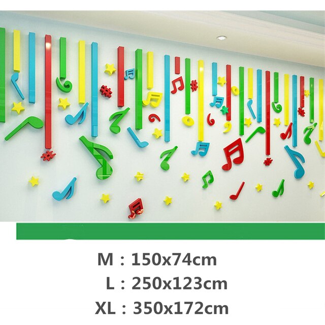 Music Note Decor Wall Sticker