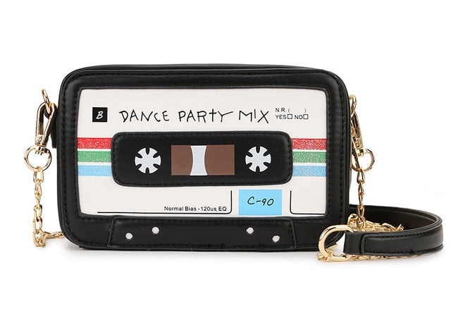 Tape Shape Leather Mini Handbag