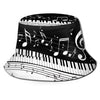 Piano Music Notes Printed Bucket Hat