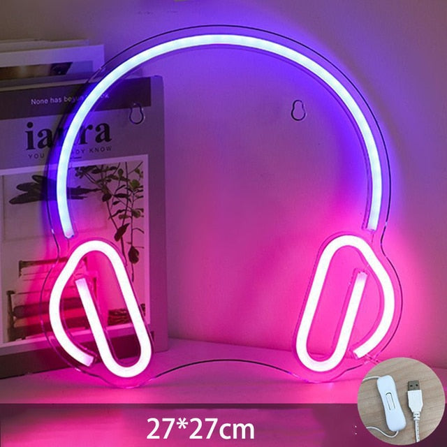 Headphone Acrylic Light Lamp