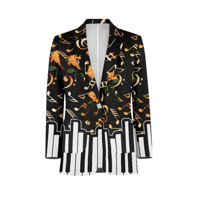 Music Note Piano Elegant Jacket