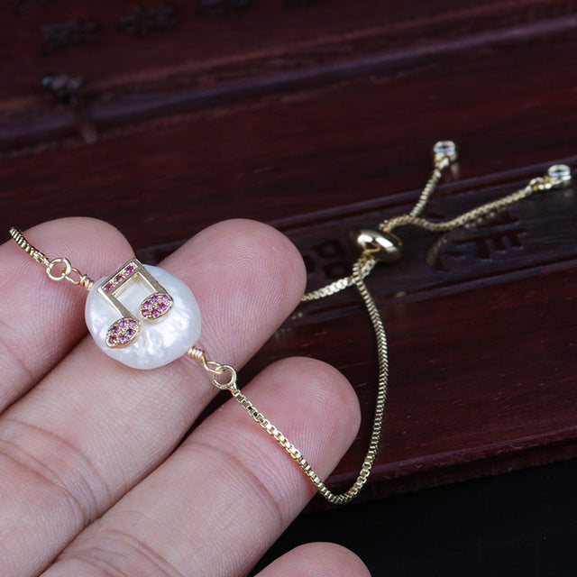 Music Notes Peal Bracelet