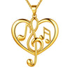 Heart Music Note Pendant