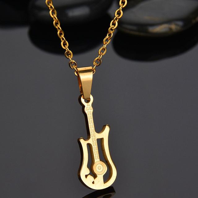 Electric Guitar Stainless Steel Necklace - Artistic Pod Review