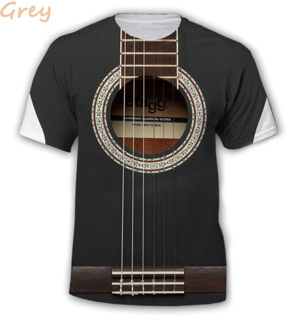 Guitar Body Print T-shirt