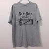 "Get Out of My Face" Music T-shirt - Gray / XS - { shop_name }} - Review