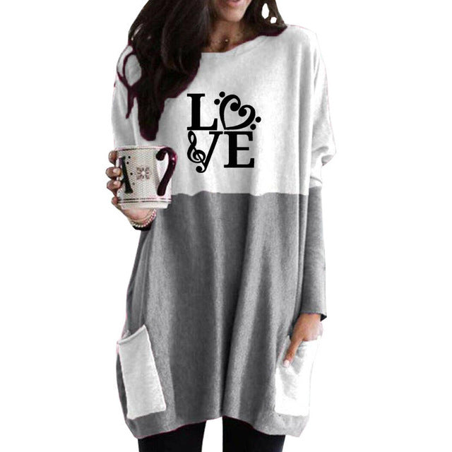 Love Music Notes Heart Sweatshirt