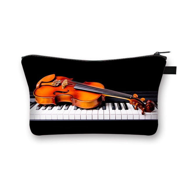 Music Print Cosmetic Bag