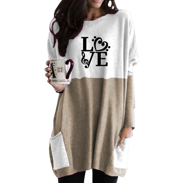 Love Music Notes Heart Sweatshirt